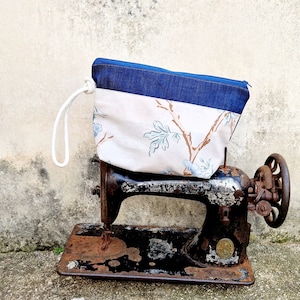 POUCH FIORI di MARZO, zip pouch, cotton pouch, purse for women, purses bag, purses handmade, make-up pouch, zipper purse, bag and purses