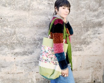 BACKPACK BAG GIULIA, cotton backpack, cotton bag, women bag, handmade, bags for women,  backpacks for women, handmade bag