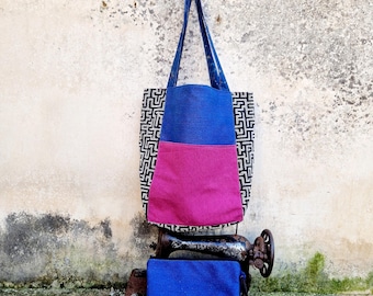 ECHTE TAS, damestas, schoudertas, stoffen tas, handgemaakte tas, cadeau voor haar, damestassen, clutch, cadeau-idee