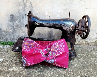 Oosterse roos hoofdband, hoofdband, haaraccessoires, tulband, hoofdbanden en tulbanden, haartulband, katoenen hoofdband