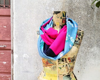 LENÇO DE FLOR MÁGICA, cachecol feminino, cachecol artesanal, foulard, cachecol feminino, cachecol anelar, cachecol de verão, feito à mão