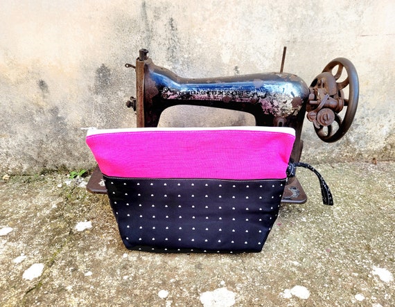 CLUTCH DE CORAZONES DE LINO clutch de tela idea de regalo clutch de maquillaje estuche de tela bolsos y clutches bolso bolsos hechos a mano Etsy Espana