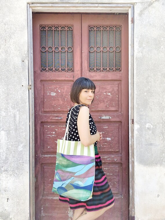 BOLSO VERA bolso mujer hecho a mano bolso hecho a mano bolso tela bolso marinero bandolera tela regalo para ella bolsos algodon Etsy Mexico