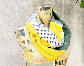 TECIDOS DE LENÇO LEVE, lenço feminino, lenço feito à mão, lenço de cabeça, lenço feminino, lenço tubular, lenço de verão, lenço de anel