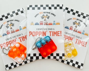 Cars Party Favor, McQueen Party Pop it, Race car Birthday Party Pop-it, Car Party Popper, Pop-it Race Car  Bday Favor, First Car Party Favor
