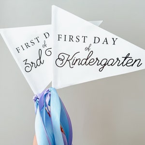 First Day of School Pennant Flag, 1st Day of School Flag Photo Prop, Back to School Pennant Flag, Back to School Photo Prop