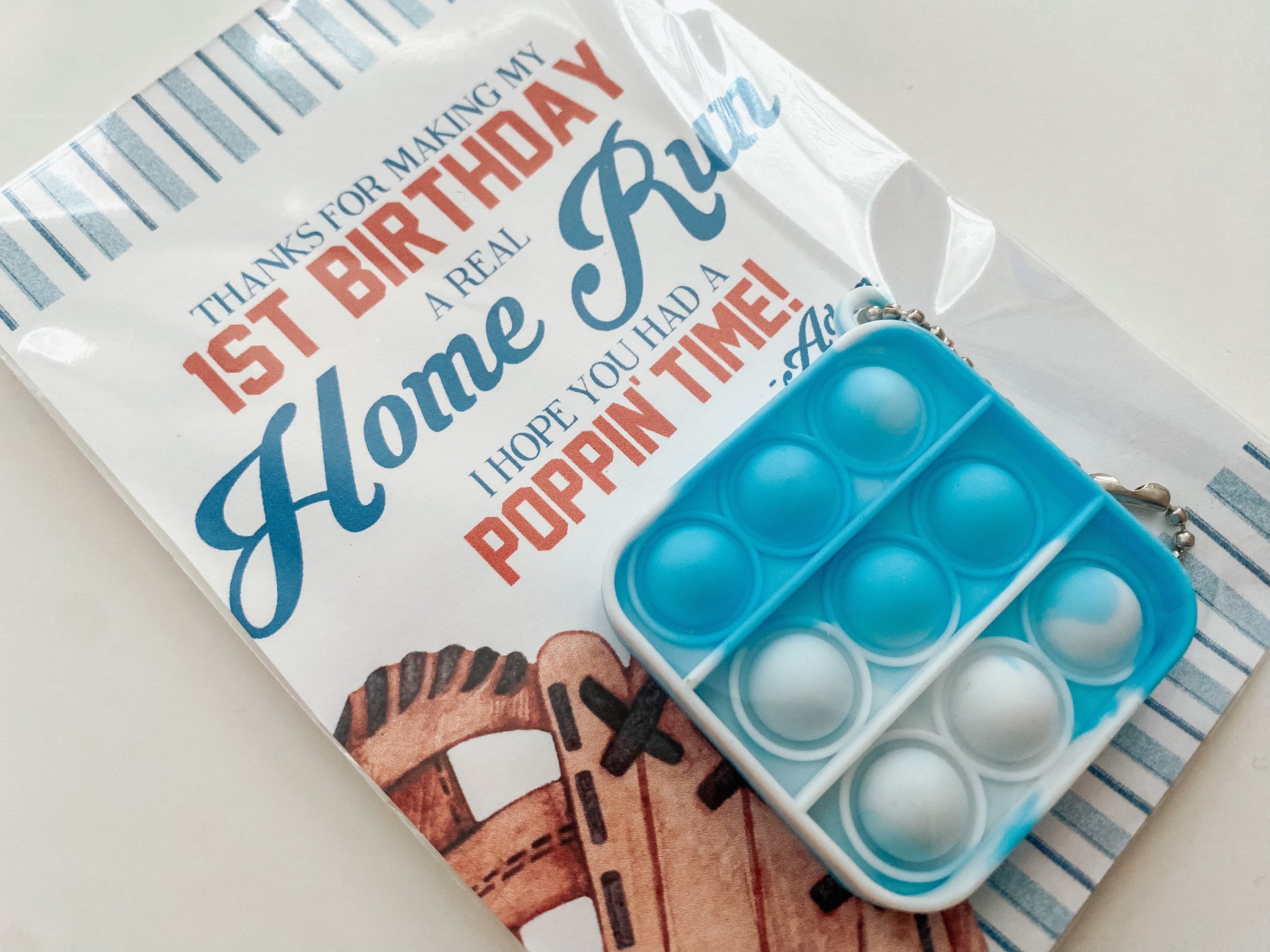 Baseball Pop It Party Favor My Rookie Year Party Favor Pop Etsy
