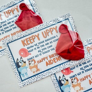 Bluey Party Favors, Bluey Keepy Uppy Party Favor Mini Coloring Sheets & Crayons, Wackadoo Bluey Puppy Party Favor, Wackadoo Birthday Favor