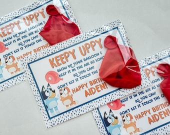 Bluey Keepy Uppy Party Favor, Balloon Goodie Bag