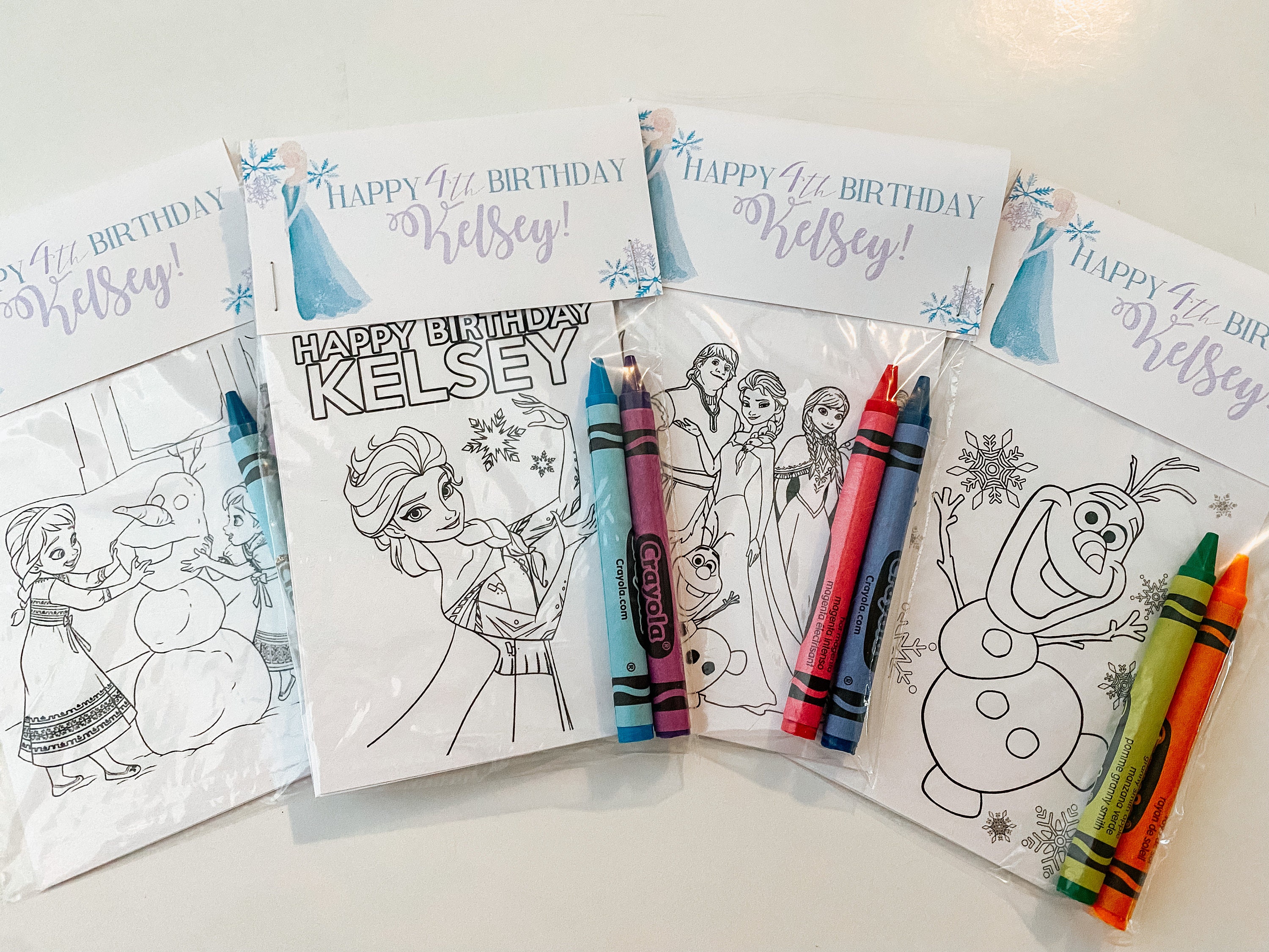 Frozen Party Favors, Ice Princess Party Favor Mini Coloring Sheets & Crayons, Elsa Frozen Party Favor, Frozen Birthday Party Favor