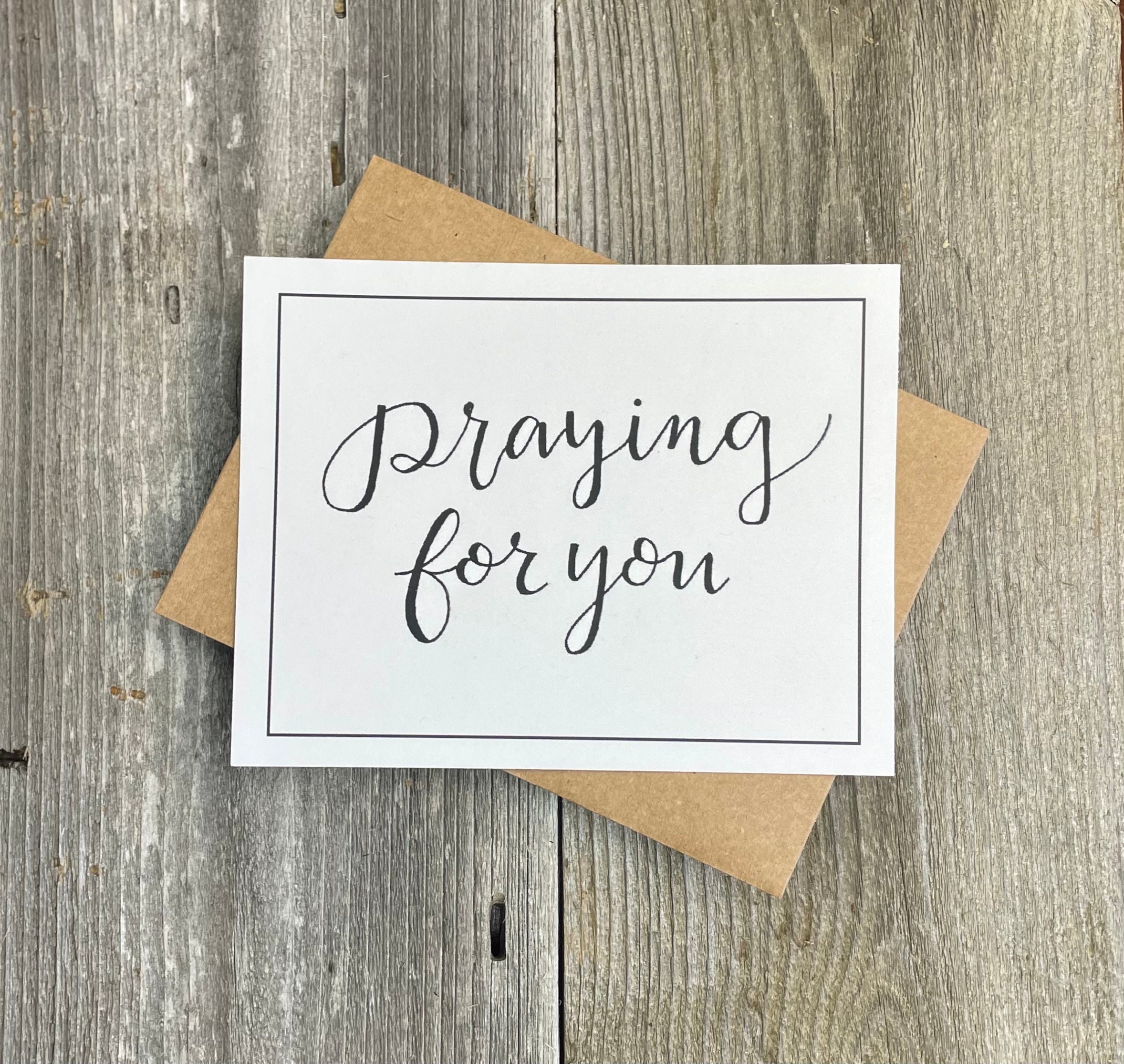 Praying For You Card Etsy