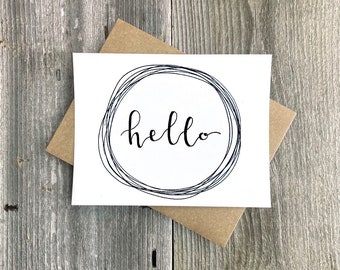 Hello Greeting Card | Etsy