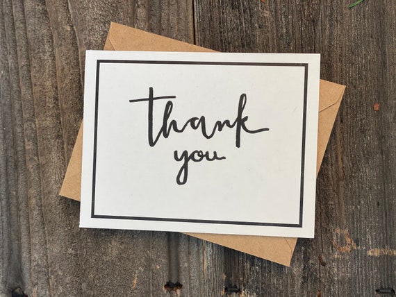 Thank You Card - Etsy