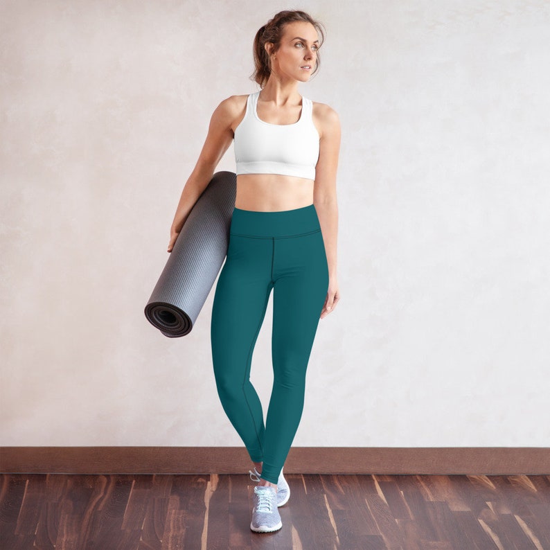 Yoga Leggings Teal Yoga leggings for women Teal Yoga Pants