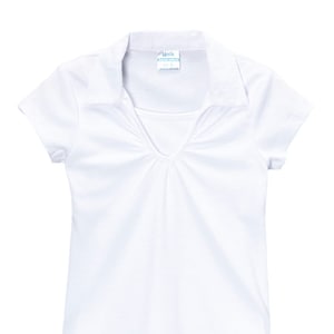 unik Girl&#39;s Uniform V-Neck Collar Shirt Short Sleeve GSU03