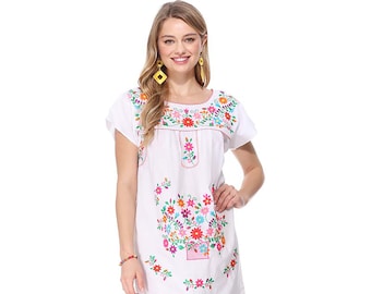 unik Embroidered Traditional Mexican Dress Size S-3X WD2058