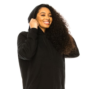 unik Premium Quality Satin Lined Zip Up Hoodie with Hidden Travel Pockets
