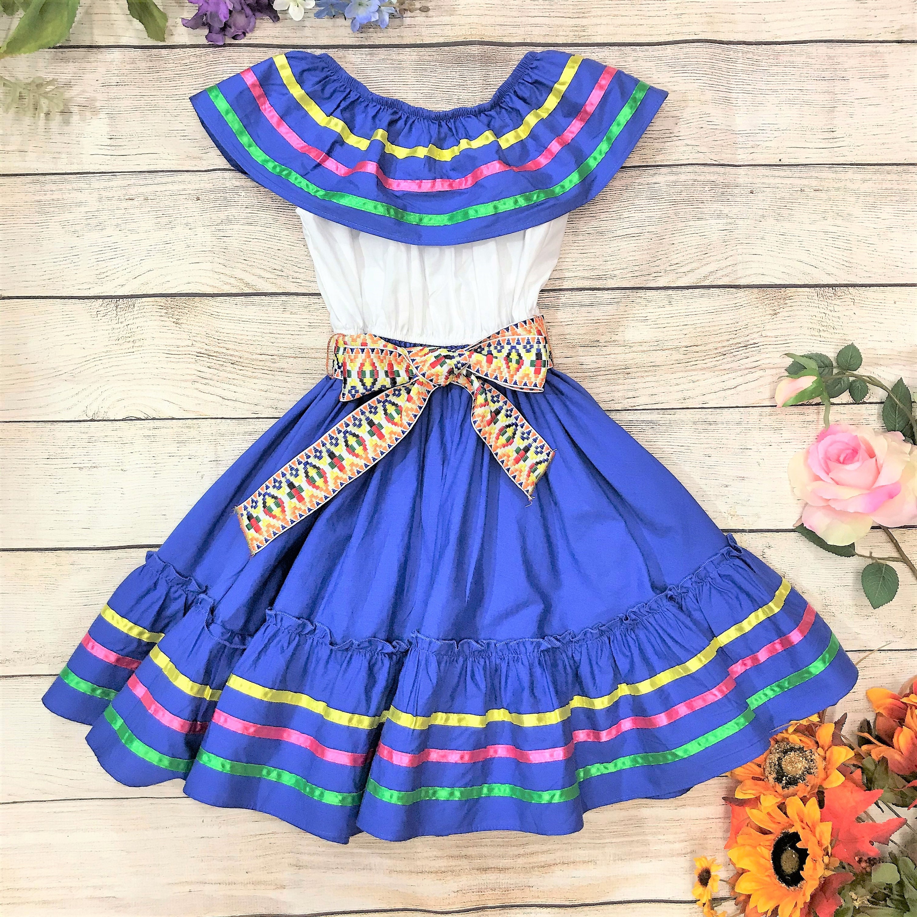 Vestido De Nias IDOPIP Kids Girls Traditional Mexican Dress Cinco De Mayo Fiesta Ribbon Trajes Tipicos De Guatemala Para Nias Vestido De Nias IDOPIP Kids Girls Traditional Mexican Dress Cinco De Mayo Fiesta Ribbon Trajes Tipicos De Guatemala Para Nias