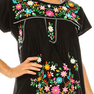 unik Embroidered Traditional Mexican Dress Size S-3X WD2058 image 6