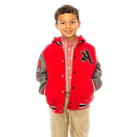Boys Varsity Baseball Jacket Coat With Hoodie Etsy Canada
