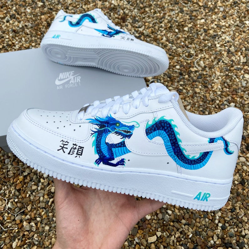air force 1 blue scribble