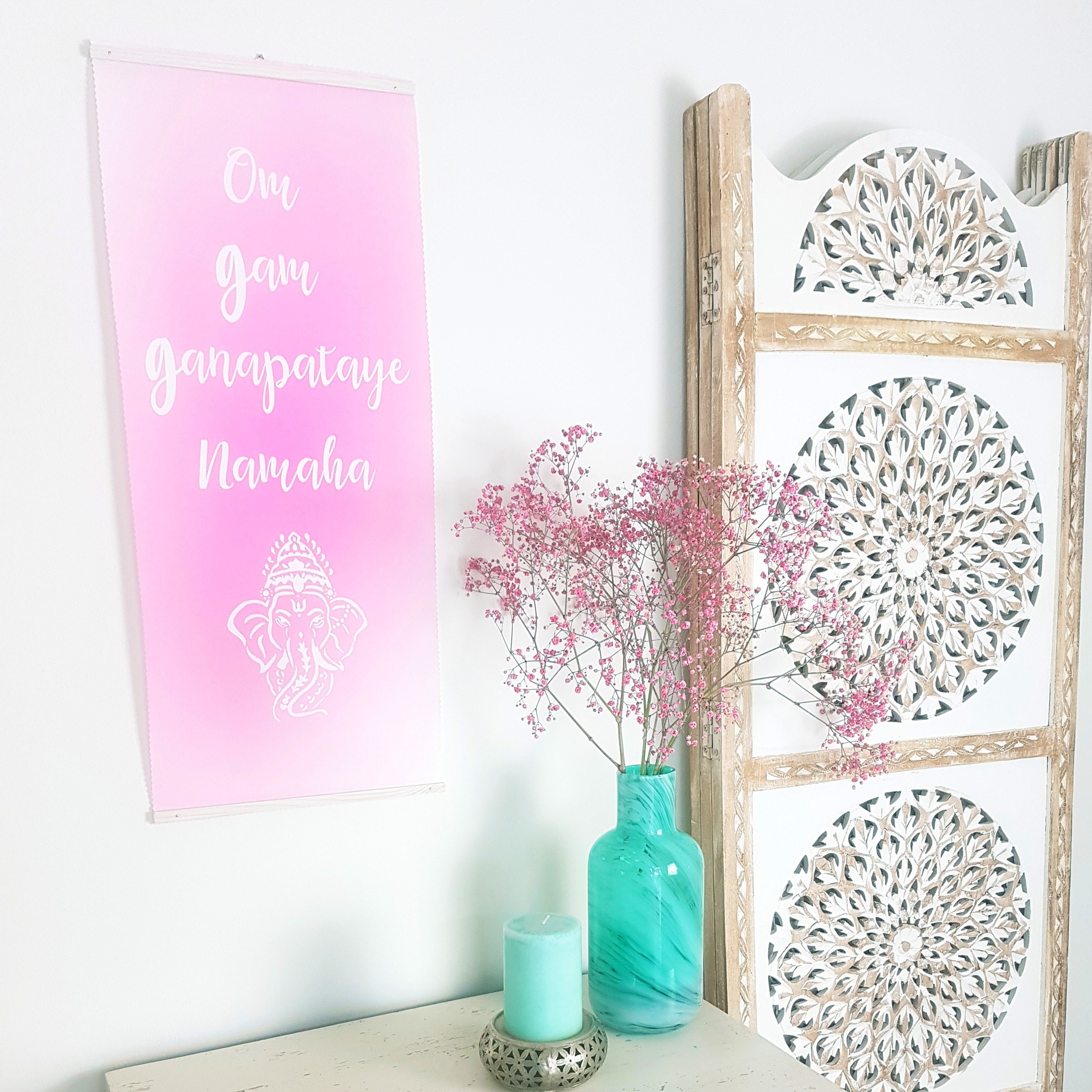 Wall Hanging Om Mani Padme Hum Etsy