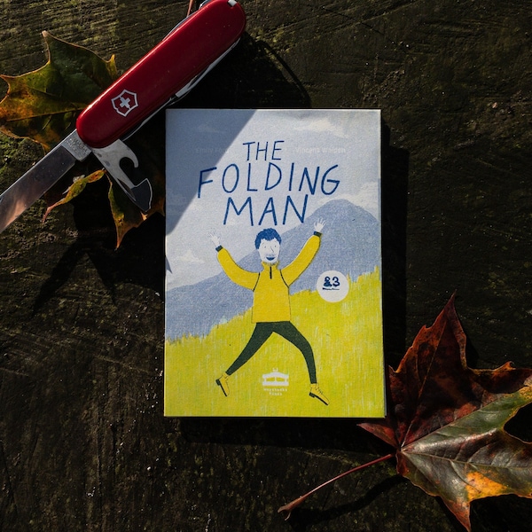 The Folding Man – Children's Book / Zine – Risograph Printed Sustainable Book