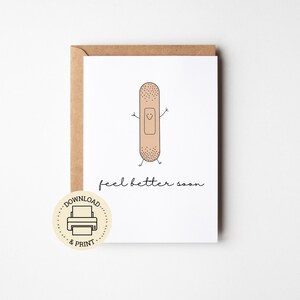 get better soon greeting card| printable card| digital download| reusable greeting card| pun card for friends