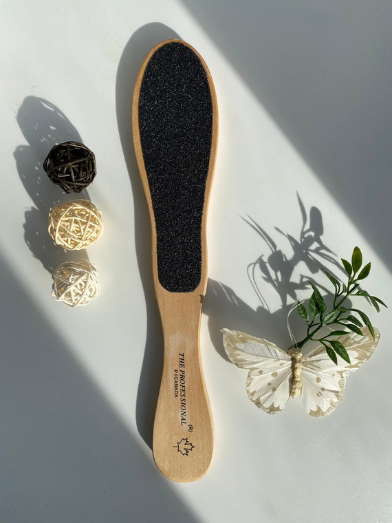 Professional Double Sided Wooden Foot File-dead Skin Exfoliator