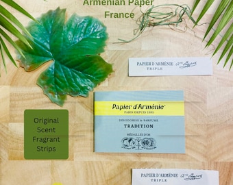 Armenian Paper/Papier D'Armenie French Incense Paper/ Natural Air Freshener/ Drawer Freshener/ Vanilla like, Myrrh Scent/ Free Shipping