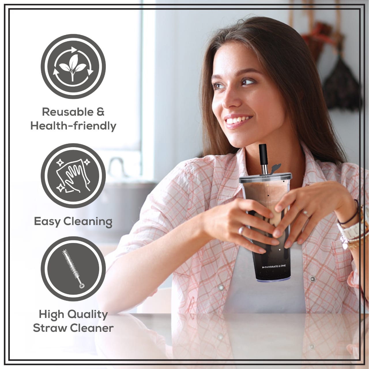 Reusable Bubble Tea Cup Iced Coffee Cup Boba Tea Tumbler Etsy