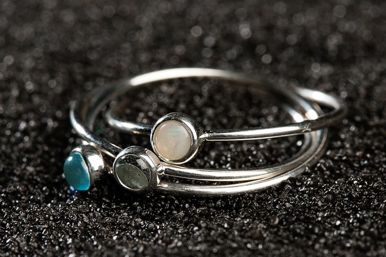 Blue Topaz Ring Opal Ring Fidget Ring | Etsy