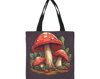 Red Mushroom Tote Bags