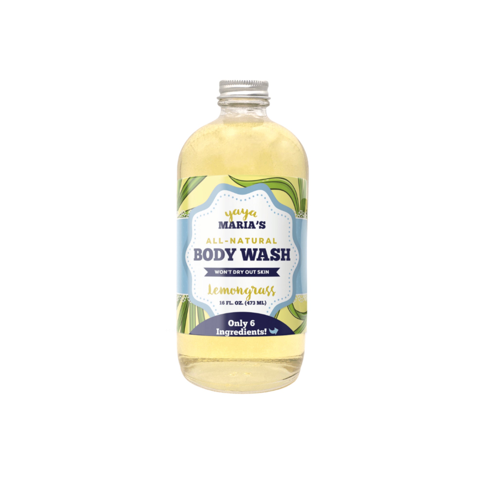 Zerowaste Natural Body Wash Glass Bottle Plastic Free Only Etsy