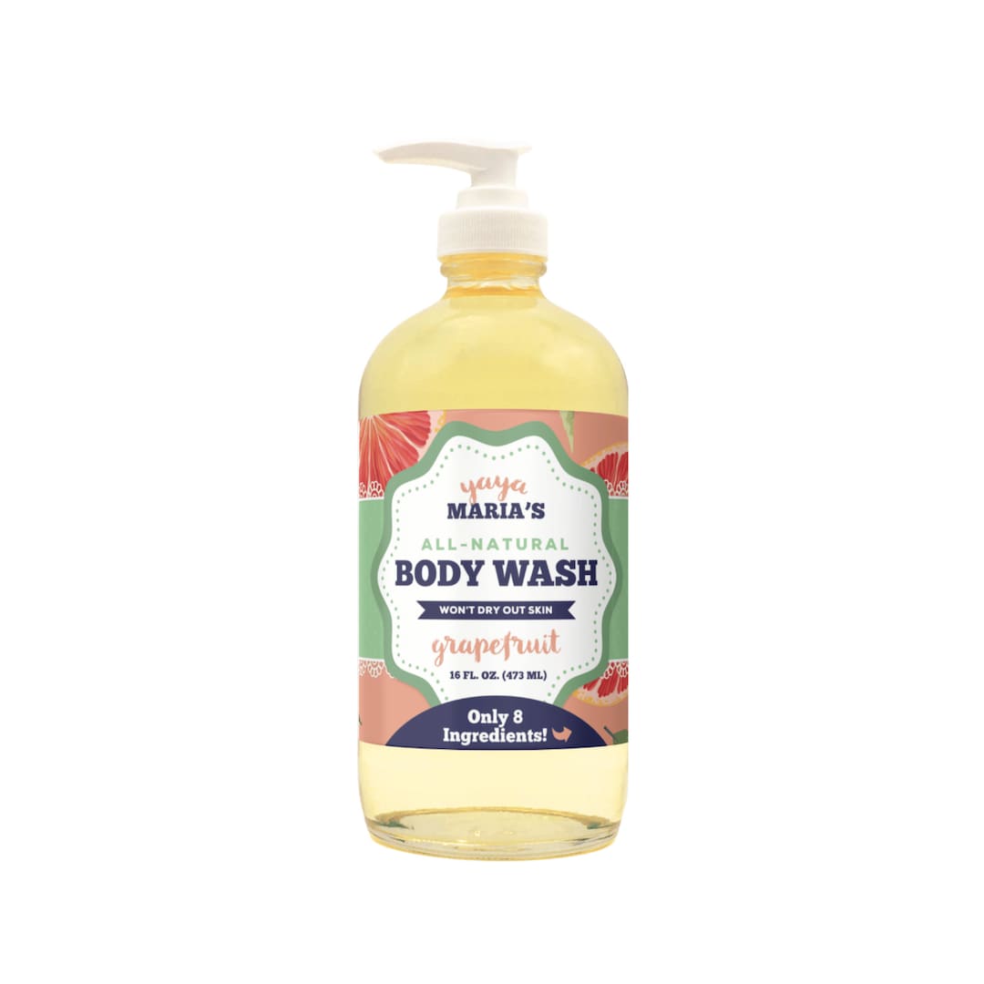 Zerowaste Natural Body Wash, Glass Bottle, Plastic Free, Only 8 Ingredients, 100 Nontoxic