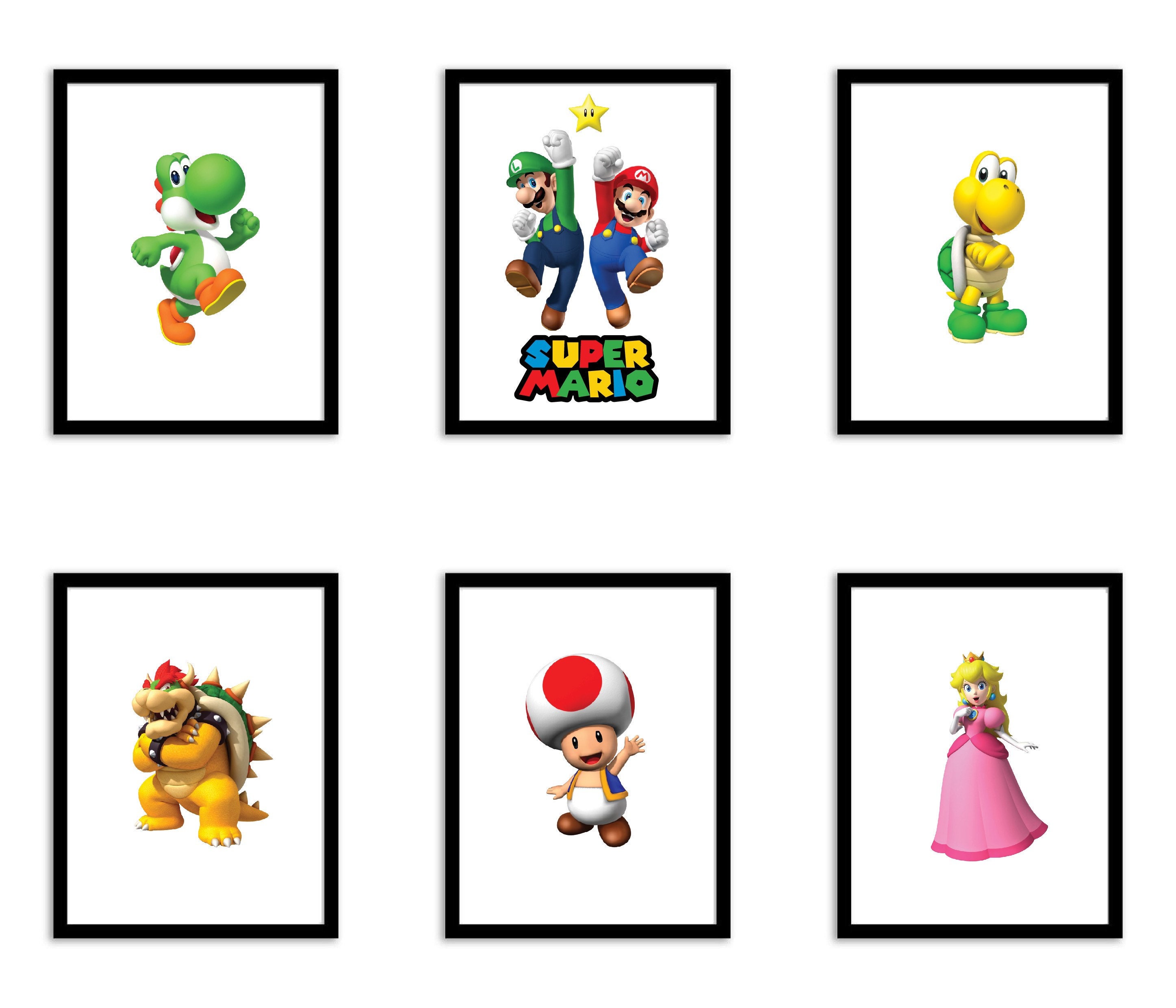Super Mario Wall Art A4 Sets Set of 3 or Full Set - Etsy