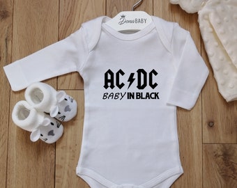 AC DC Baby in Black - Body personnalisé