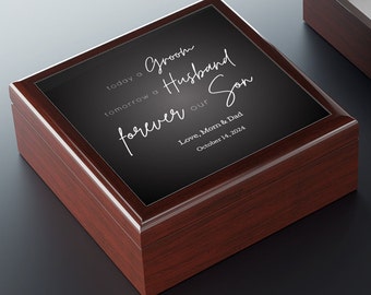 To My Son WeddIng Gift Box Personalized Today A Groom, Tomorrow A Husband