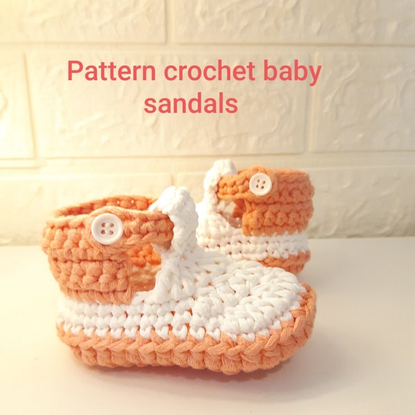 Crochet Pattern Baby Sandals - Crochet Baby Shoes Pattern Crocher Baby Summer Shoes Crochet Pattern Baby outfit PDF Crochet Baby Clothes
