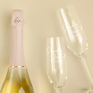 Autocollants adhésif stickers coupe de champagne mariage personnalisé