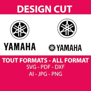 Yamaha logo - Design cut svg dxf wall sticker pdf silhouette template cnc cutting router vector digital instant download