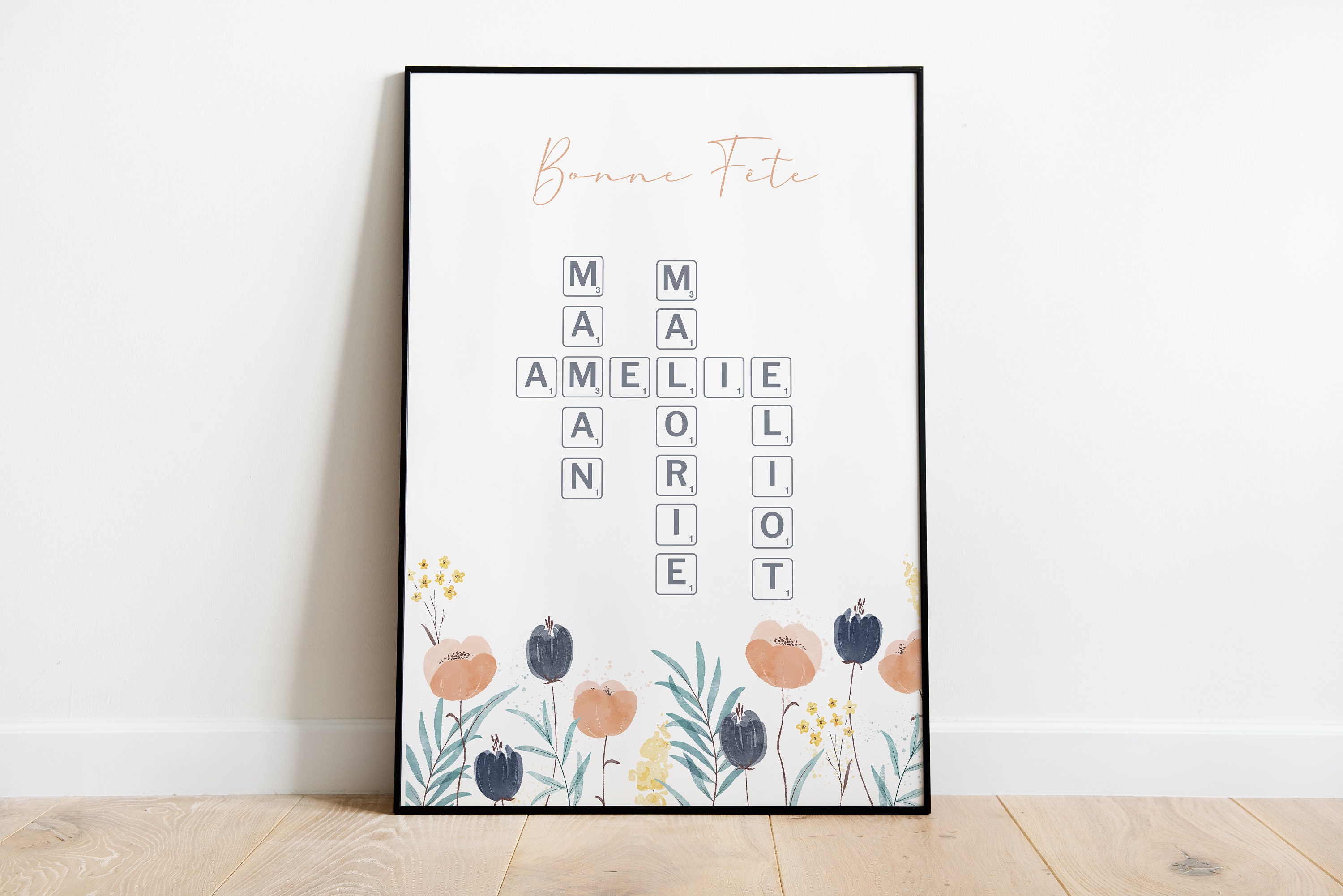 Affiche Fête Des Meres - Scrabble