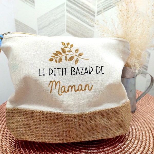 Grande Trousse coton Le petit Bazar de Maman - couleur au choix