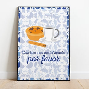 Cartel pastel de Nata Café - Azulejos