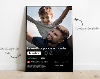 パーソナライズされた Netflix バレンタインデー ポスター - カップルへのギフト