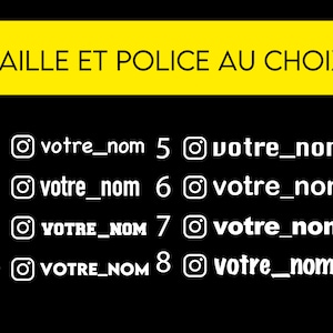 Sticker Instagram personnalisé - Lot 2 Autocollants adhesif sticker logo Instagram moto voiture décoration