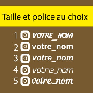 Sticker Instagram personnalisé - Lot 2 Autocollants adhesif sticker logo Instagram moto voiture décoration