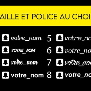 Sticker Snapchat personnalisé - Lot 2 Autocollants adhesif sticker logo Snapchat moto voiture décoration