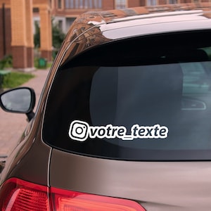 Sticker Instagram personnalisé - Lot 2 Autocollants adhesif sticker logo Instagram moto voiture décoration