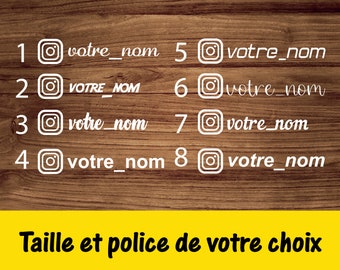 Sticker Instagram personnalisé - Lot 2 Autocollants adhesif sticker logo Instagram moto voiture décoration